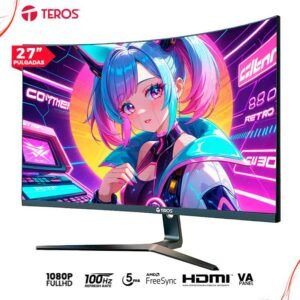 Monitor curvo Teros TE-2731S, 27" VA, 100Hz, 1920x1080, Full HD, HDMI, VGA,FREESYNC