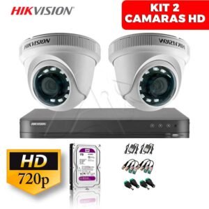 Kit 2 Cámaras De Seguridad HD 720p Disco Duro 1TB