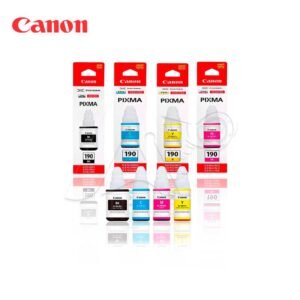 KIT X4Tinta Canon GI-190  Colores C-M-Y-BK ORIGINAL